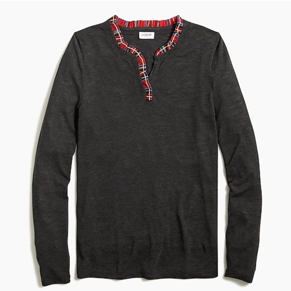 J Crew Charcoal Combo Plaid - Picture 1 of 3